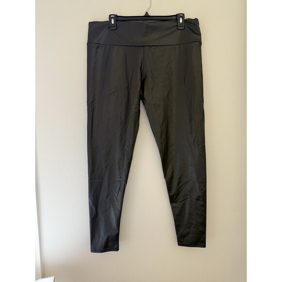 Spanx Faux Leather Leggings in Color Black SZ XXL - Picture 1 of 6